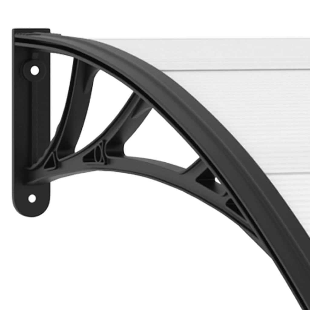 Türvordach Pc Schwarz Und Transparent