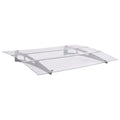 Türvordach Silbern Und Transparent Polycarbonat