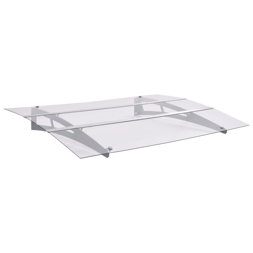 Türvordach Silbern Und Transparent Polycarbonat