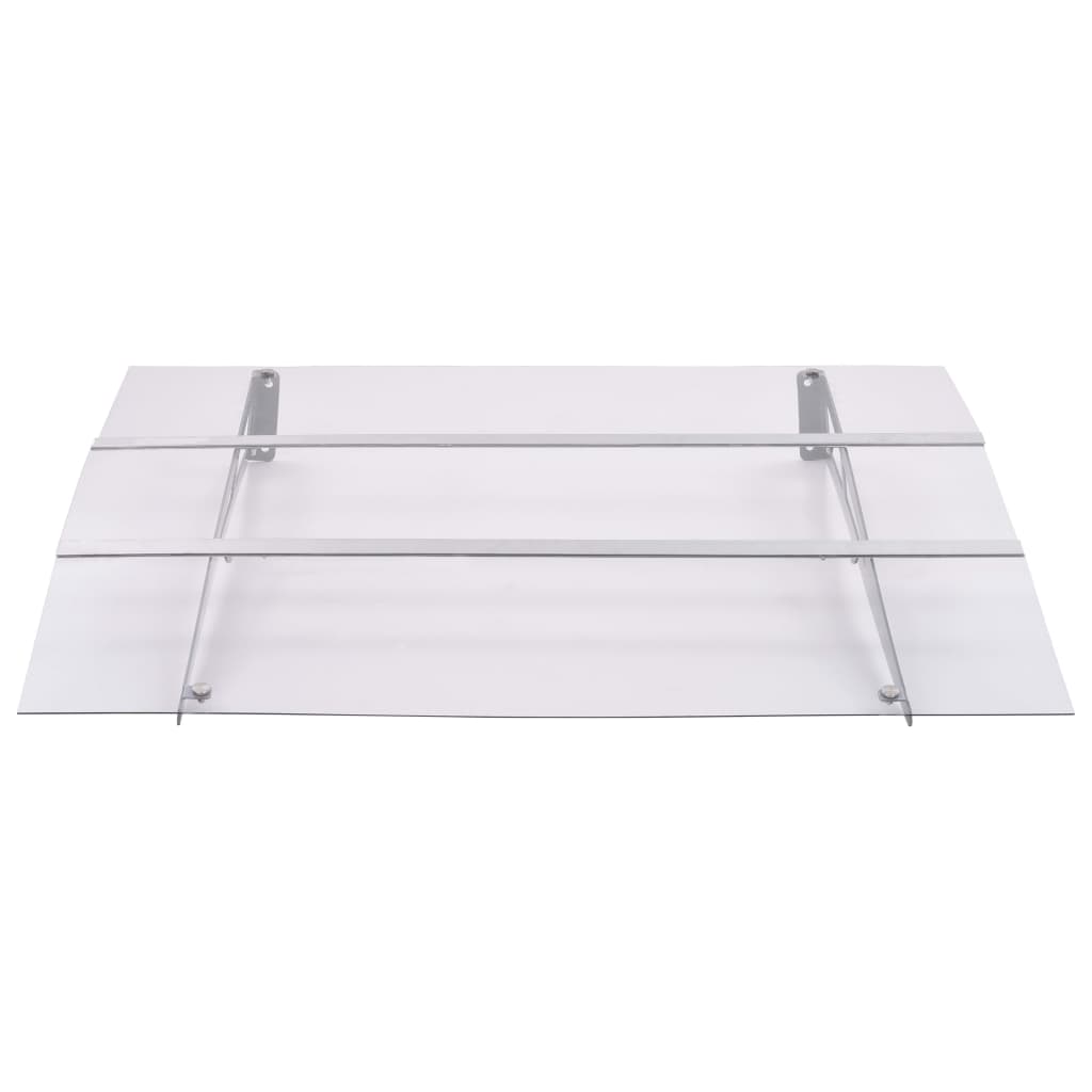 Türvordach Silbern Und Transparent Polycarbonat