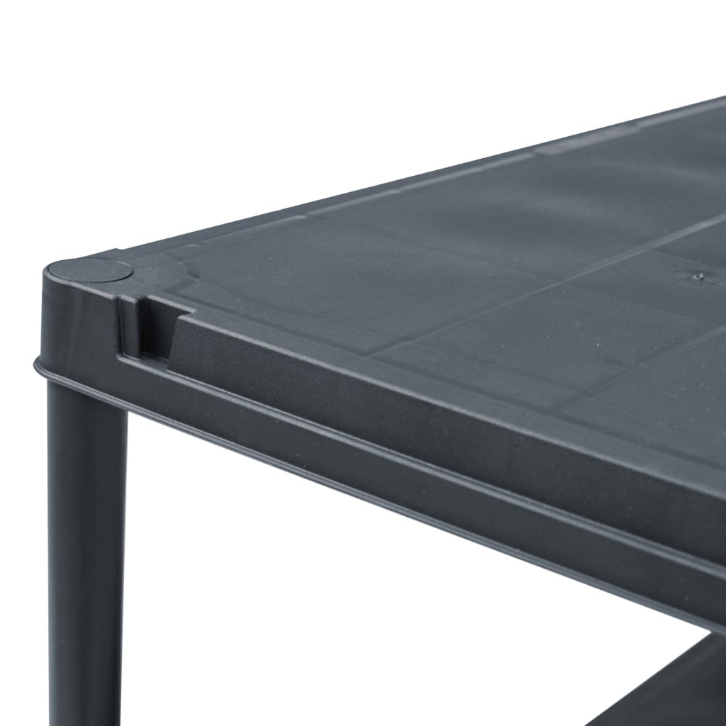 Lagerregale 5 Stk. Schwarz 125 Kg Kunststoff