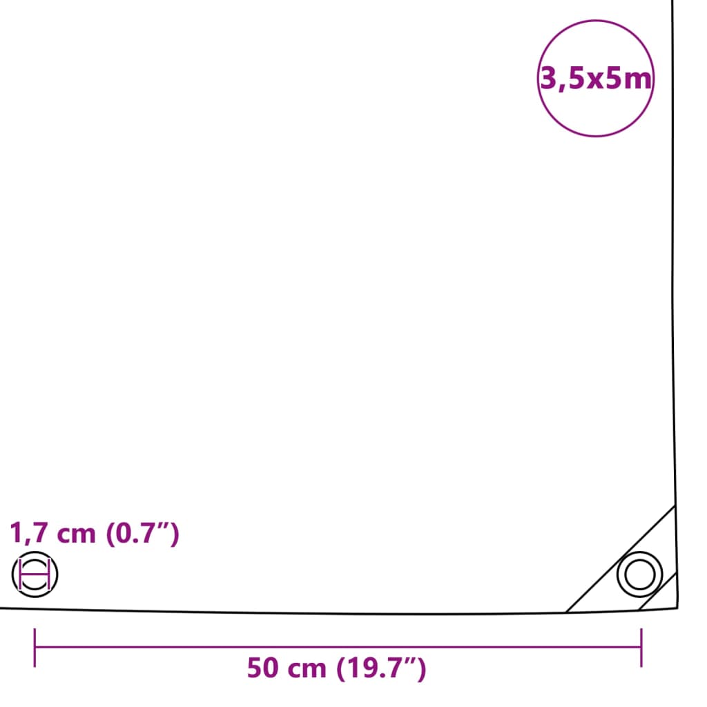 Abdeckplane 650 G/M² 3,5 X 5 M Weiß