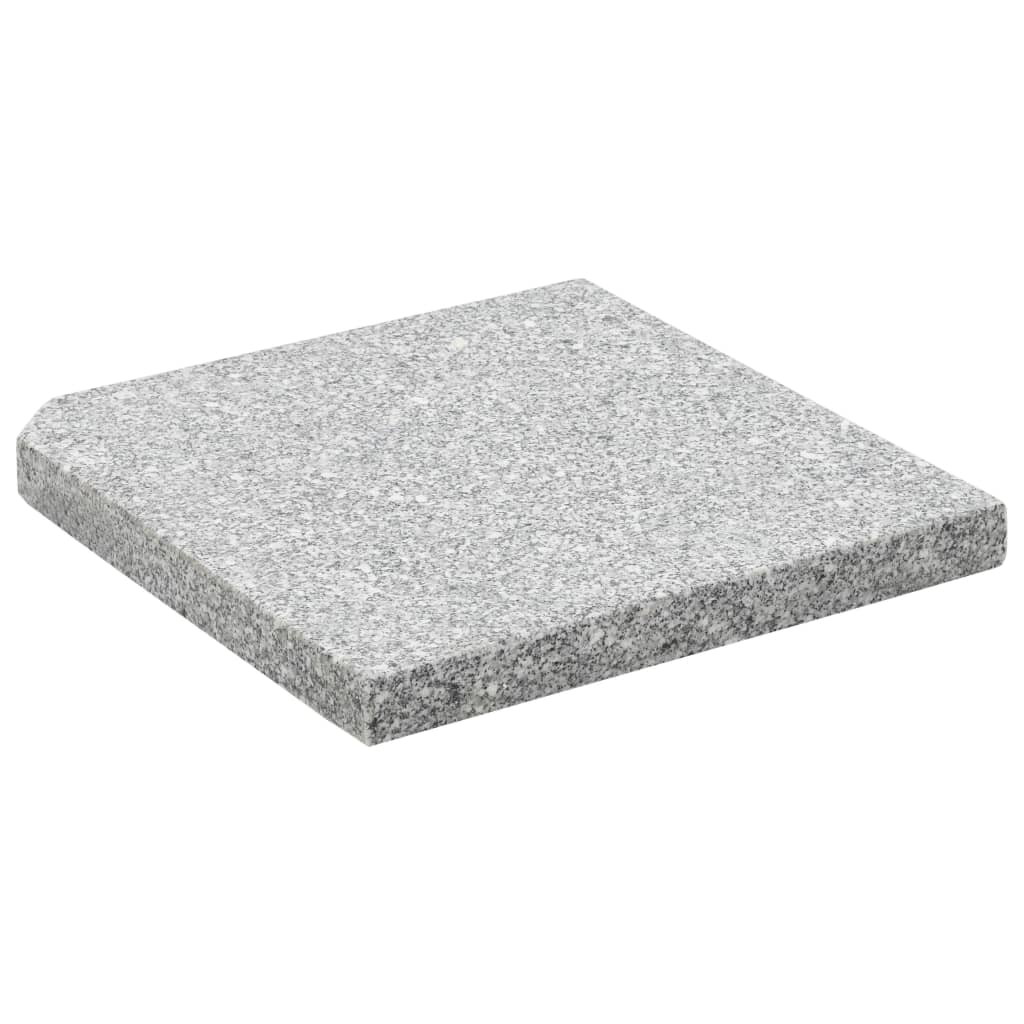 Schirm-Gewichtsplatten 4 Stk. Quadratisch Grau Granit