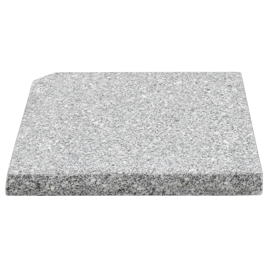 Schirm-Gewichtsplatten 4 Stk. Quadratisch Grau Granit