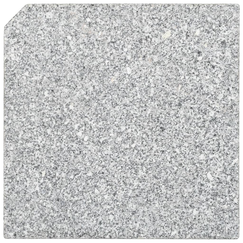 Schirm-Gewichtsplatten 4 Stk. Quadratisch Grau Granit