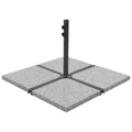 Schirm-Gewichtsplatten 4 Stk. Quadratisch Grau Granit