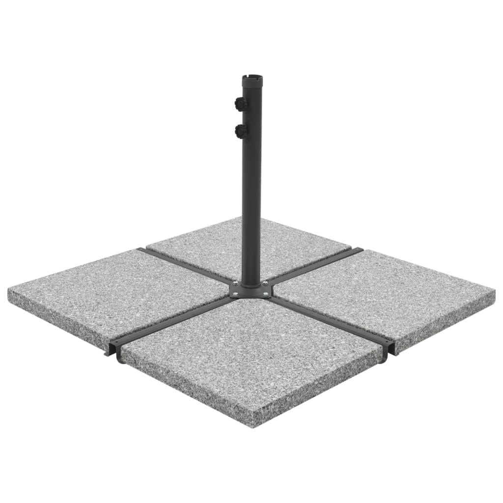 Schirm-Gewichtsplatten 4 Stk. Quadratisch Grau Granit