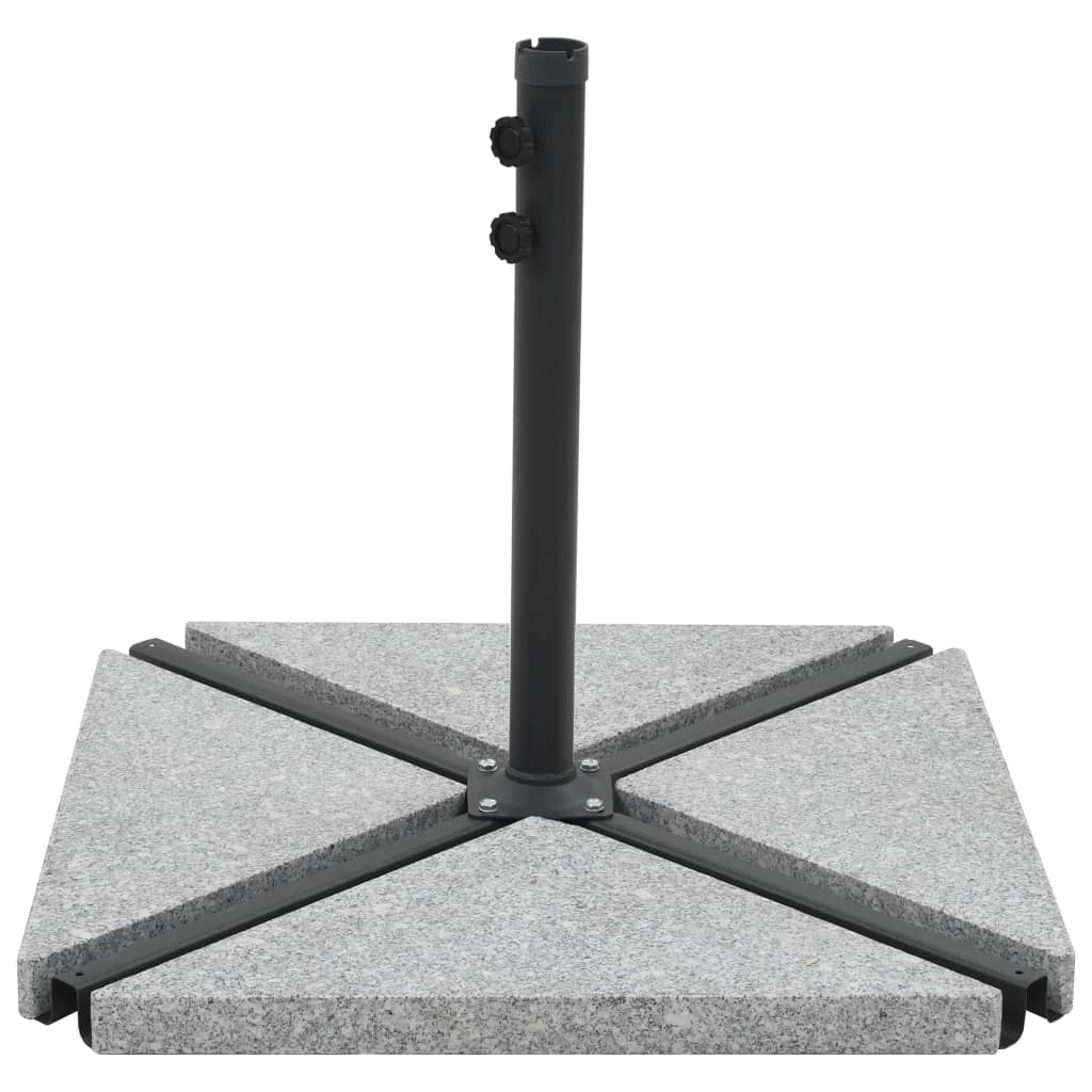 Schirm-Gewichtsplatten 4 Stk. Quadratisch Grau Granit