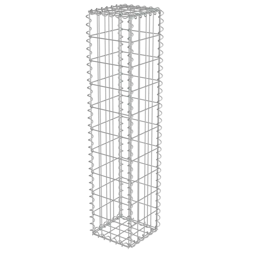 Gabionenwand Mit Abdeckung Verzinkter Stahl 20×20×100 Cm