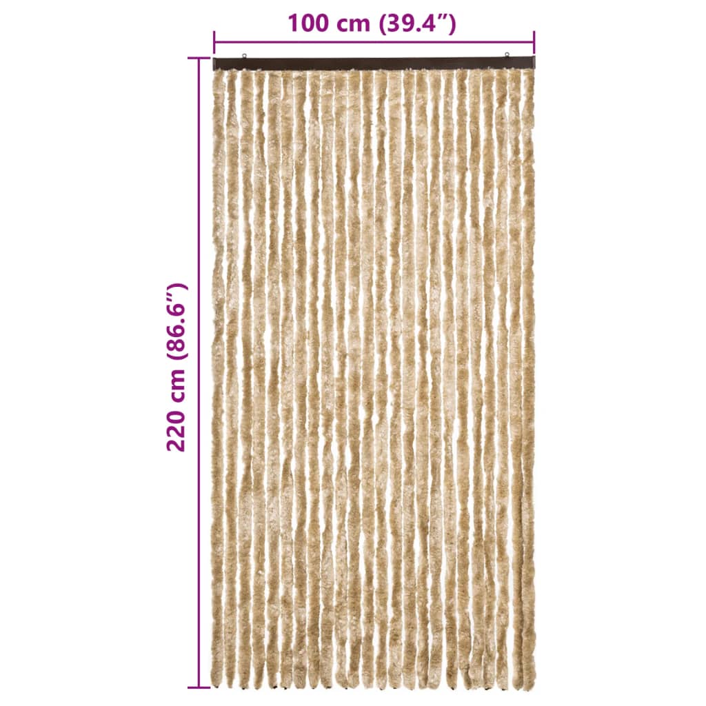 Insektenschutz-Vorhang Chenille Beige
