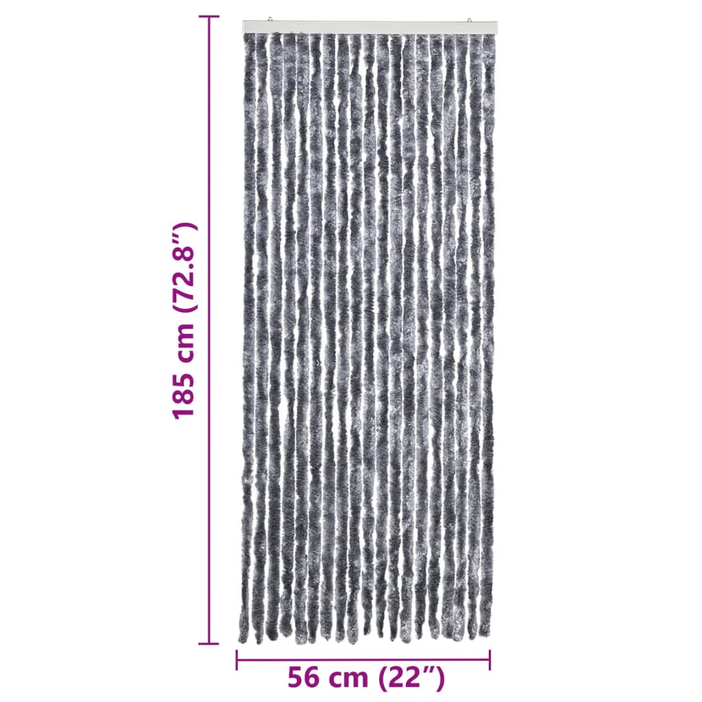 Insektenschutz-Vorhang N Chenille Silber