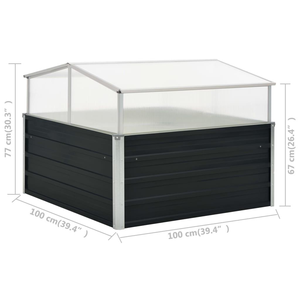 Gewächshaus 100X100X77 Cm Verzinkter Stahl