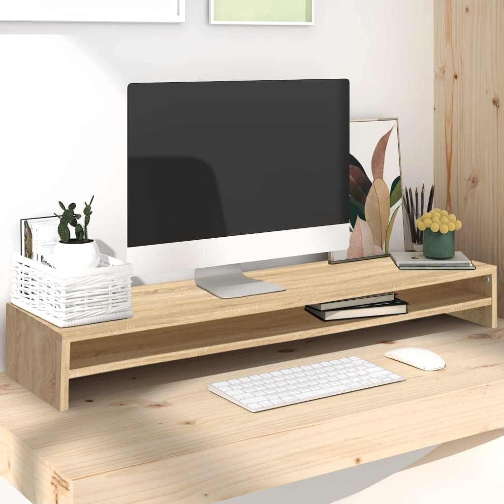 Monitorständer Sonoma-Eiche 100X24X13 Cm Holzwerkstoff