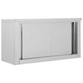 Wandhängeschrank Mit Schiebetüren 150×40×50 Cm Edelstahl