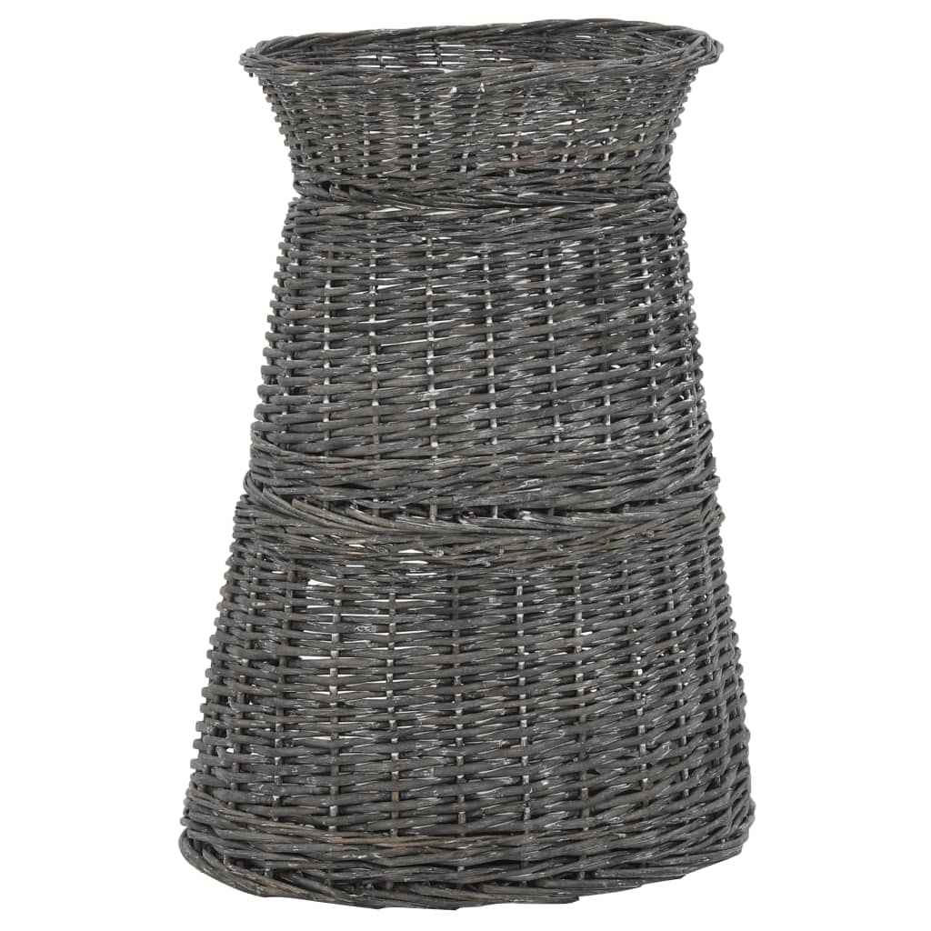 3-Tlg. Katzenkorb-Set Mit Kissen 47X34X60 Cm Natur Weide