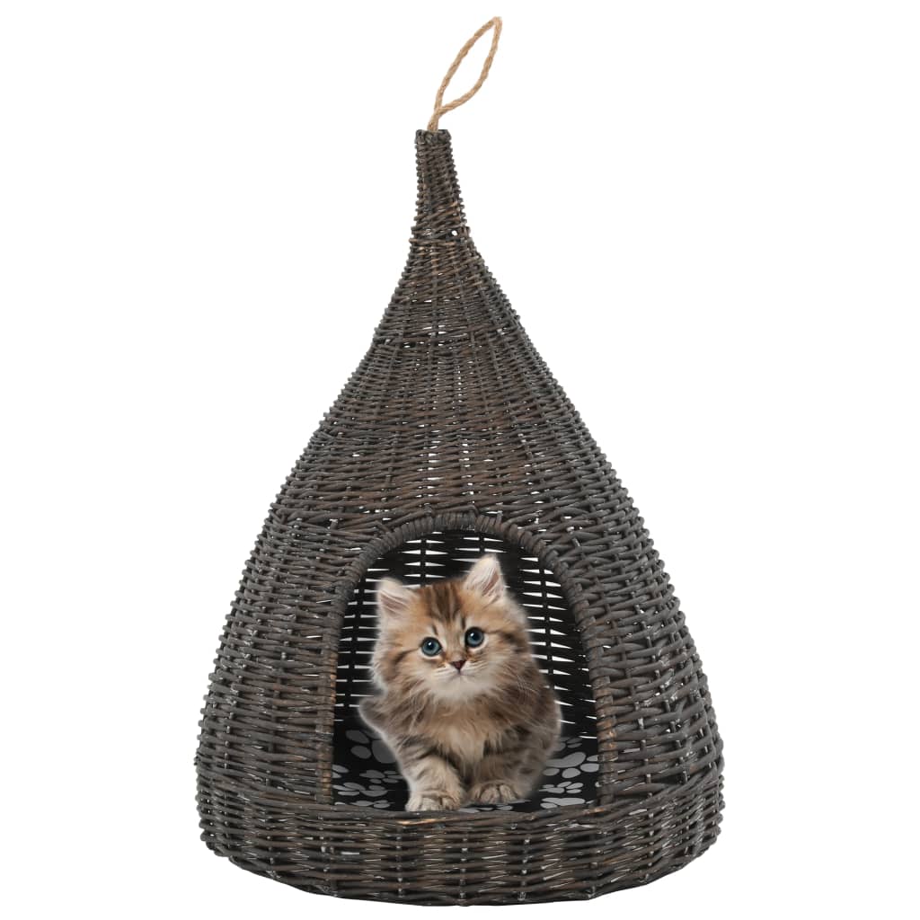 Katzenhaus Mit Kissen 40X60 Cm Naturweide Tipi