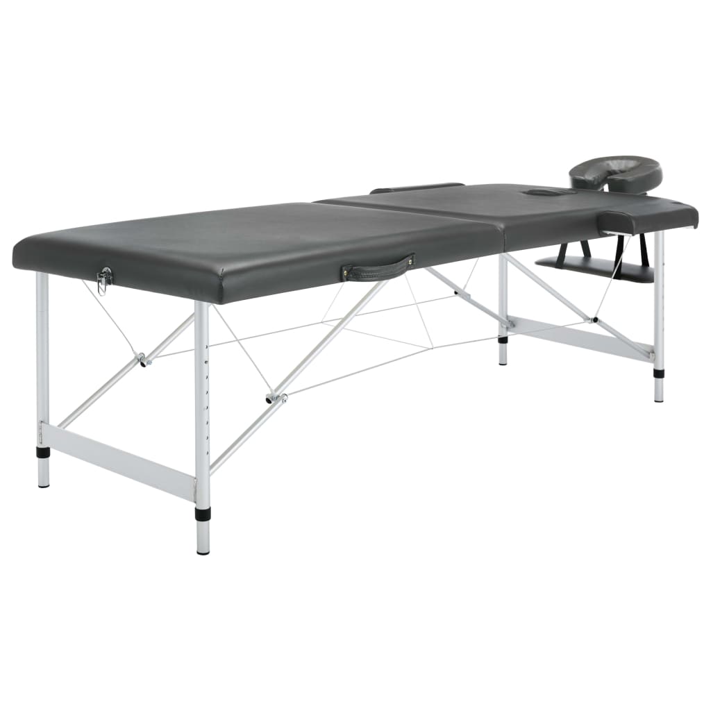 Massageliege 2-Zonen Aluminiumgestell 186X68 Cm