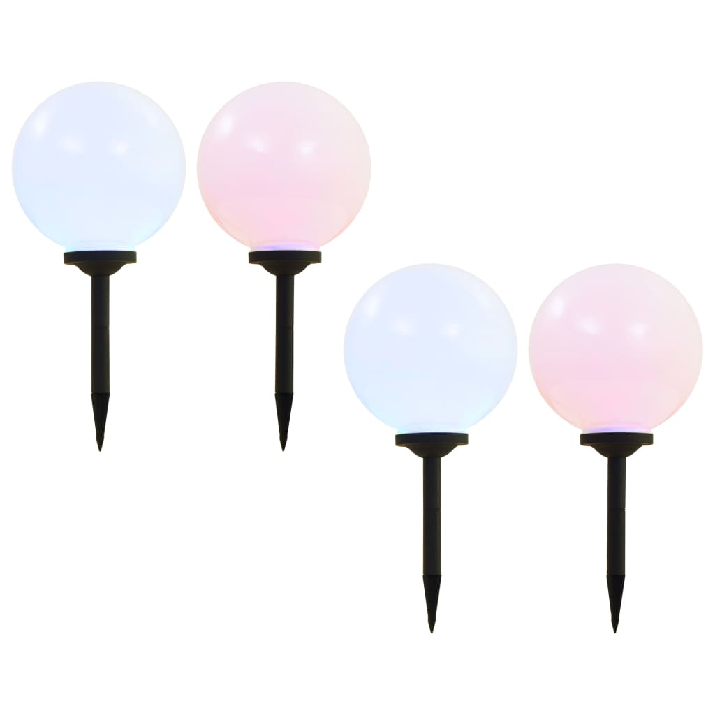 Outdoor Solarleuchten 3 Stück Led Kugelförmig Rgb