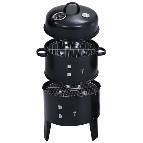 3-In-1 Holzkohlegrill Räucherofen 40×80 Cm