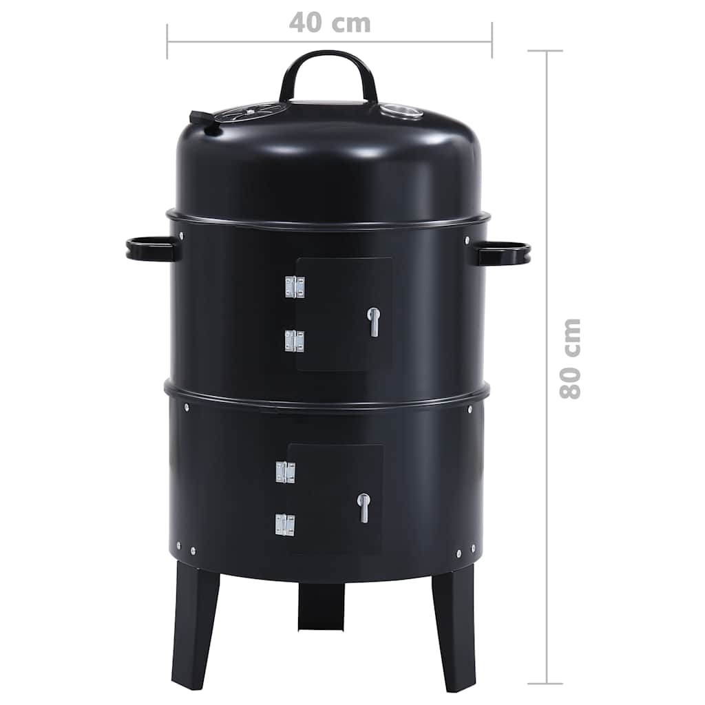 3-In-1 Holzkohlegrill Räucherofen 40×80 Cm