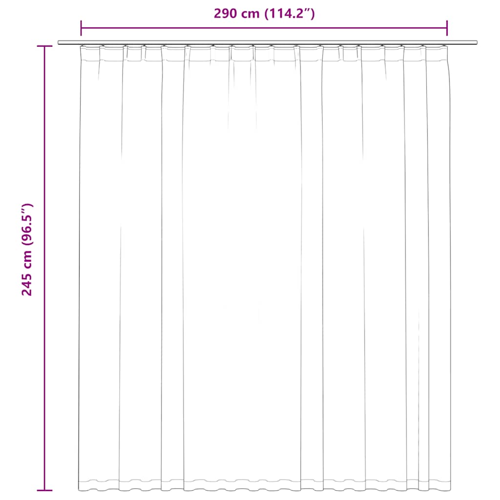 Verdunkelungsvorhang Mit Haken 290 X 245 Cm