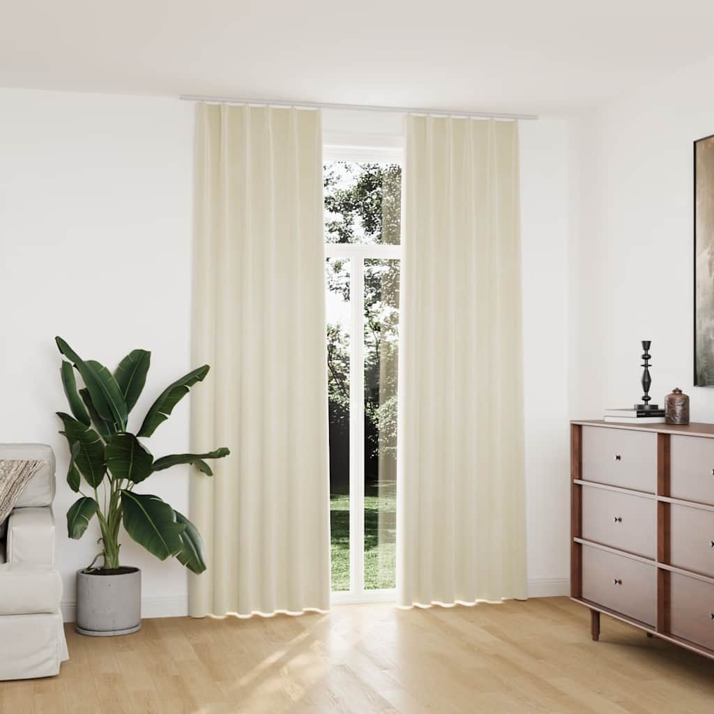 Verdunkelungsvorhänge Mit Haken 2 Stk. Samt 140X175Cm