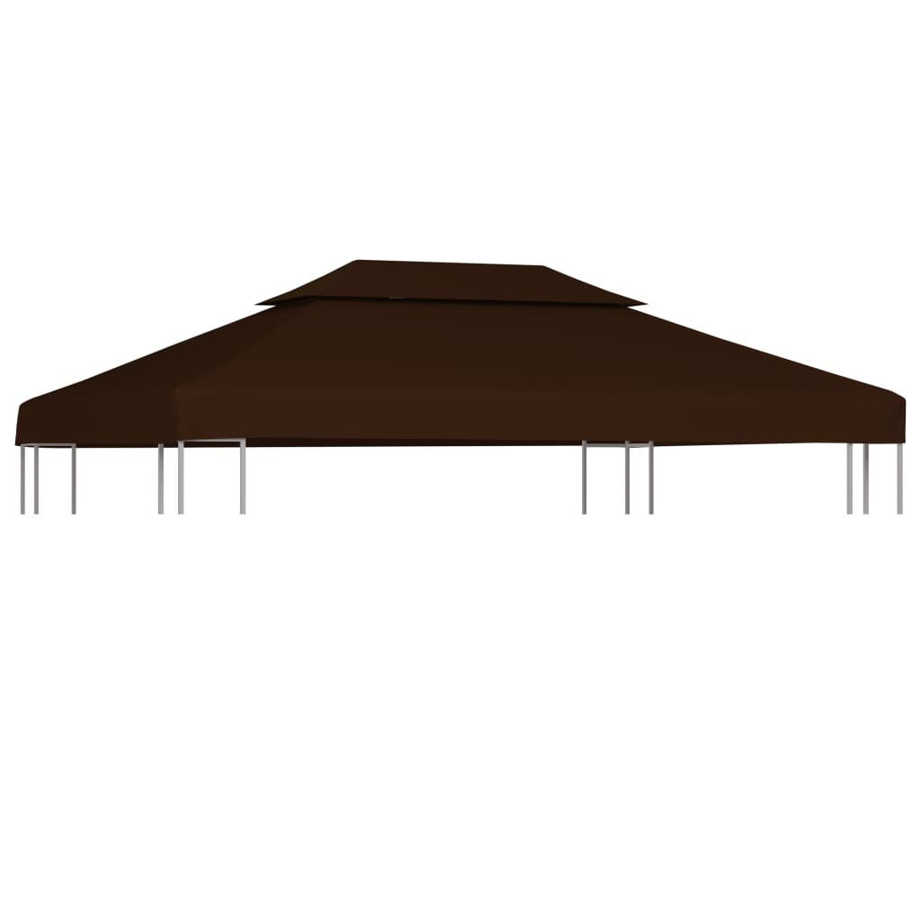 Pavillon-Dachplane Mit Kaminabzug 310 G/M² Braun