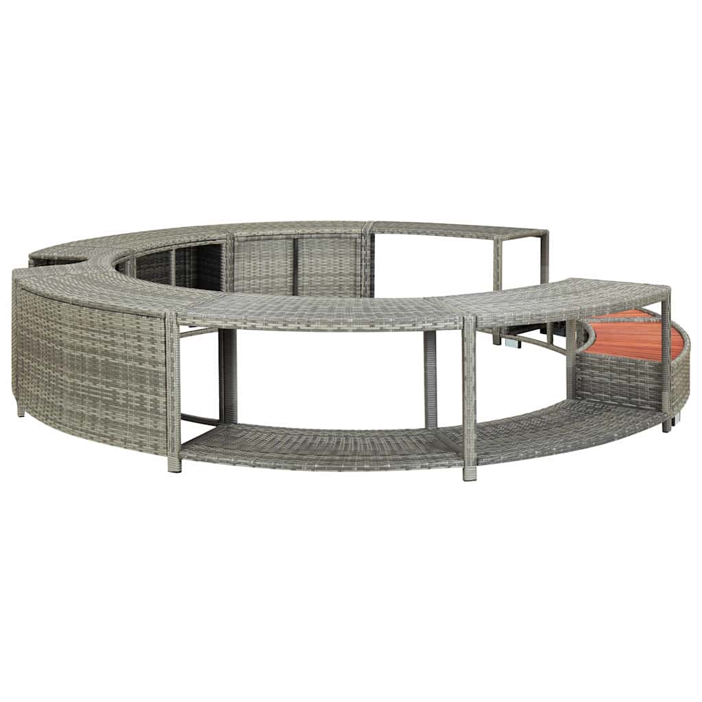 Whirlpool-Umrandung Poly Rattan
