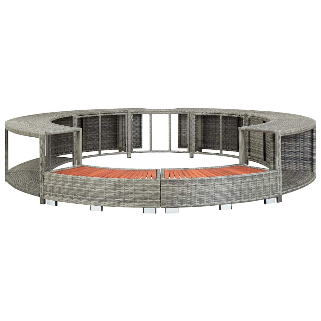 Whirlpool-Umrandung Poly Rattan