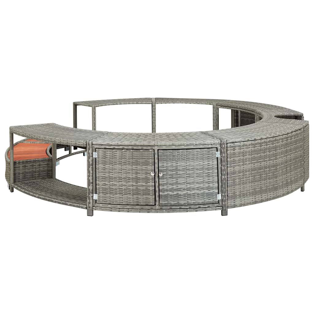 Whirlpool-Umrandung Poly Rattan
