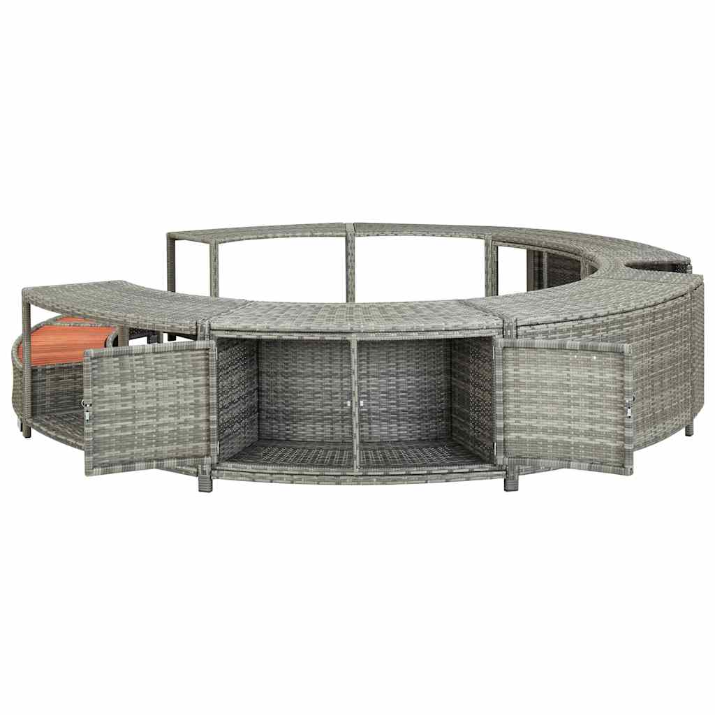 Whirlpool-Umrandung Poly Rattan
