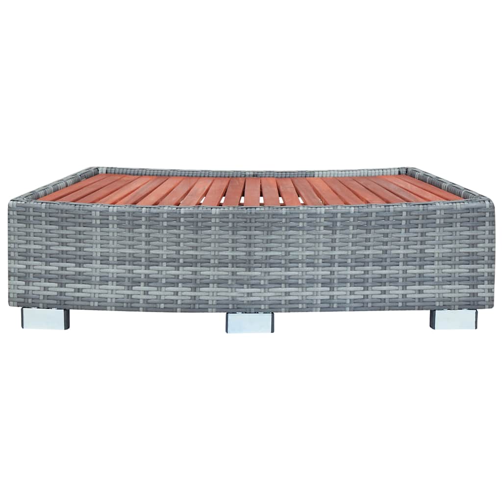 Spa-Einstiegsstufe Poly Rattan 92×45×25 Cm