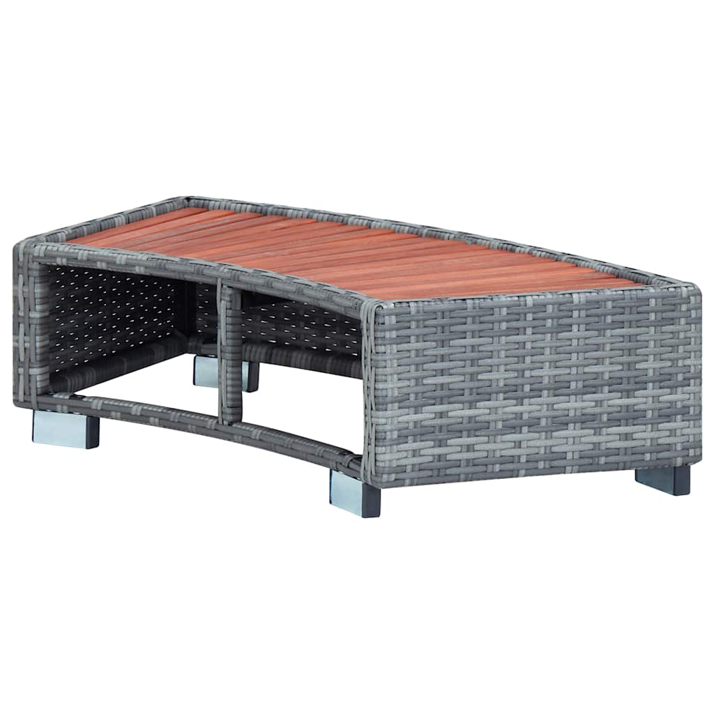 Spa-Einstiegsstufe Poly Rattan 92×45×25 Cm