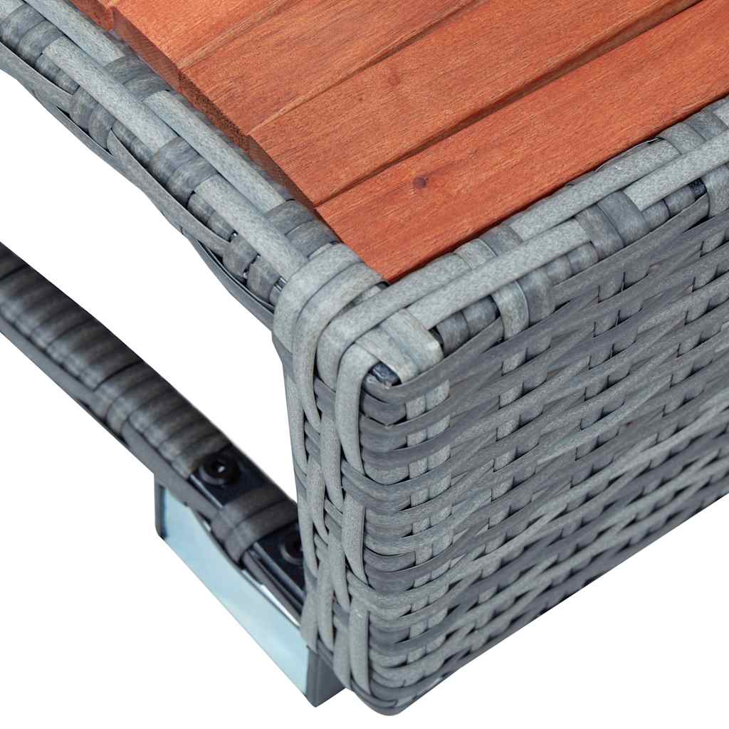Spa-Einstiegsstufe Poly Rattan 92×45×25 Cm