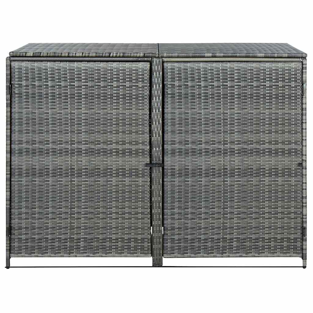 Mülltonnenbox Für 2 Tonnen Poly Rattan 148×77×111 Cm