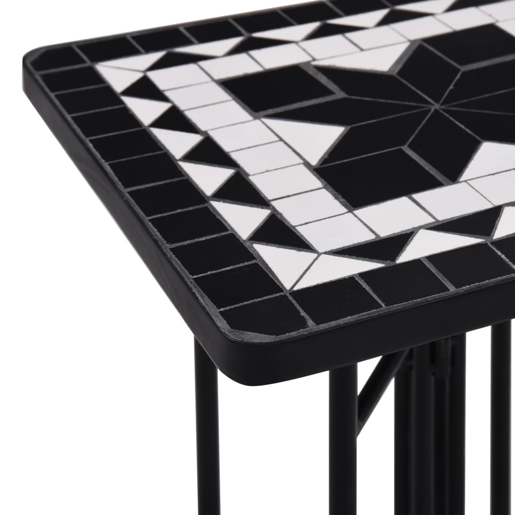 Beistelltisch Mosaik Keramik Und Weiß