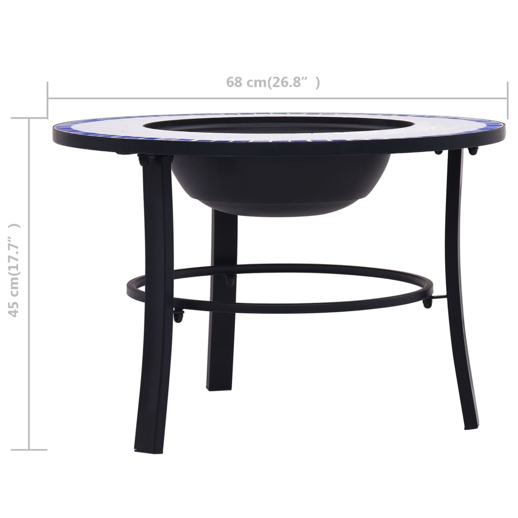 Feuerstelle Mosaik Keramik 68 Cm