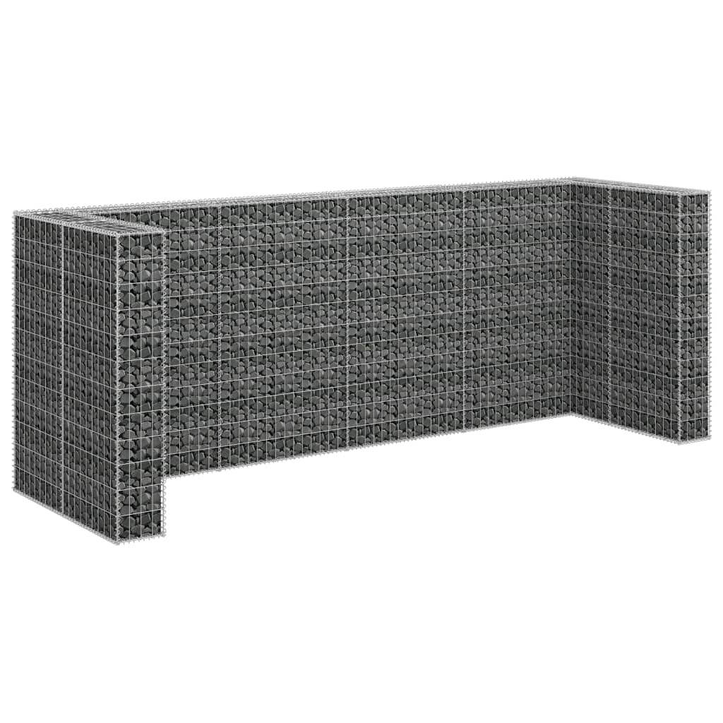 Gabionenwand Für Mülltonnen Verzinkter Stahl 320×100×120 Cm