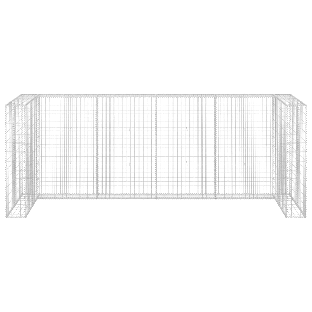 Gabionenwand Für Mülltonnen Verzinkter Stahl 320×100×120 Cm