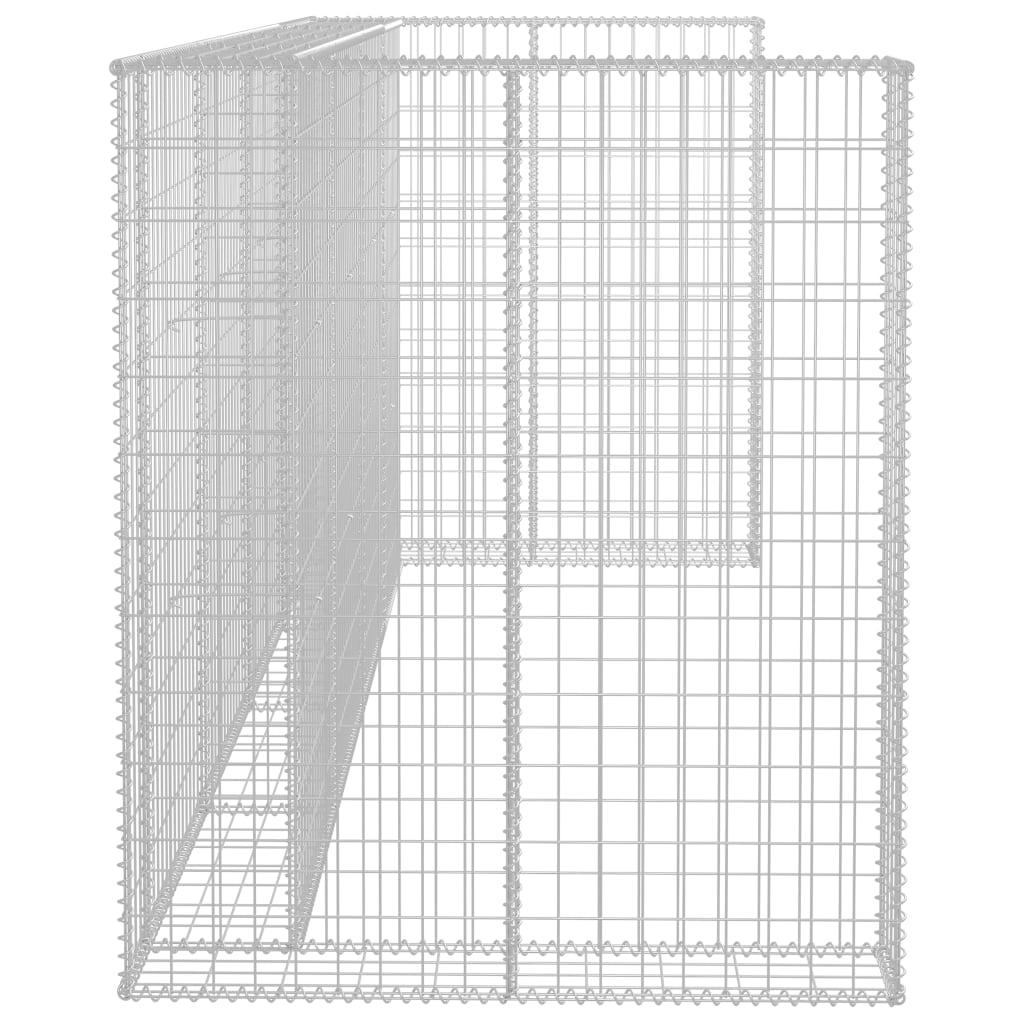 Gabionenwand Für Mülltonnen Verzinkter Stahl 320×100×120 Cm