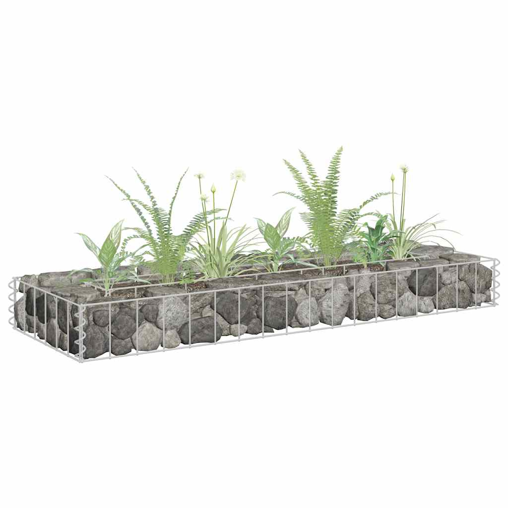 Gabionen-Hochbeet Verzinkter Stahl 180×30×90 Cm
