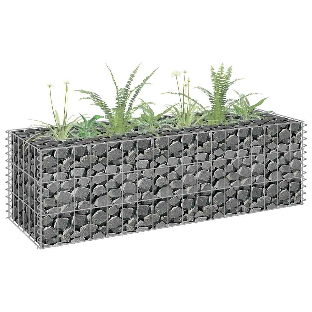 Gabionen-Hochbeet Verzinkter Stahl 180×30×90 Cm