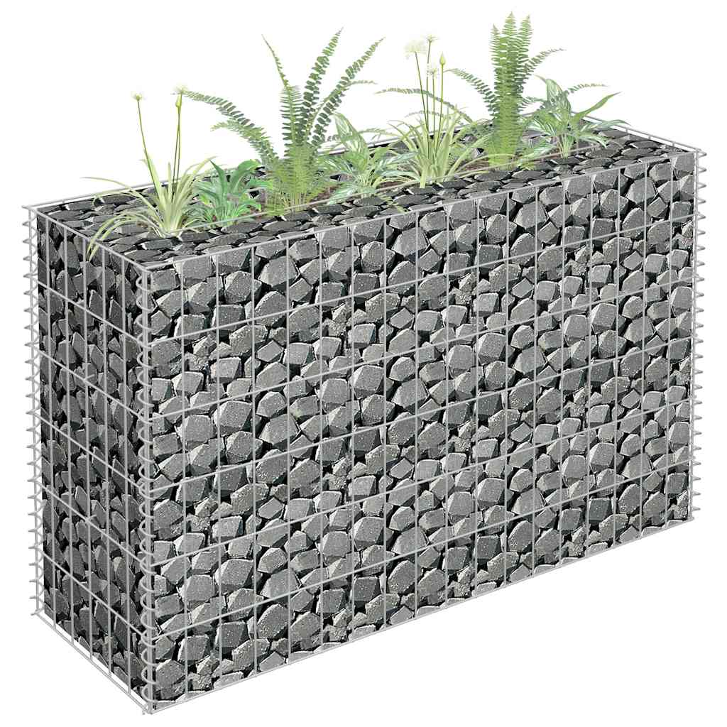 Gabionen-Hochbeet Verzinkter Stahl 180×30×90 Cm