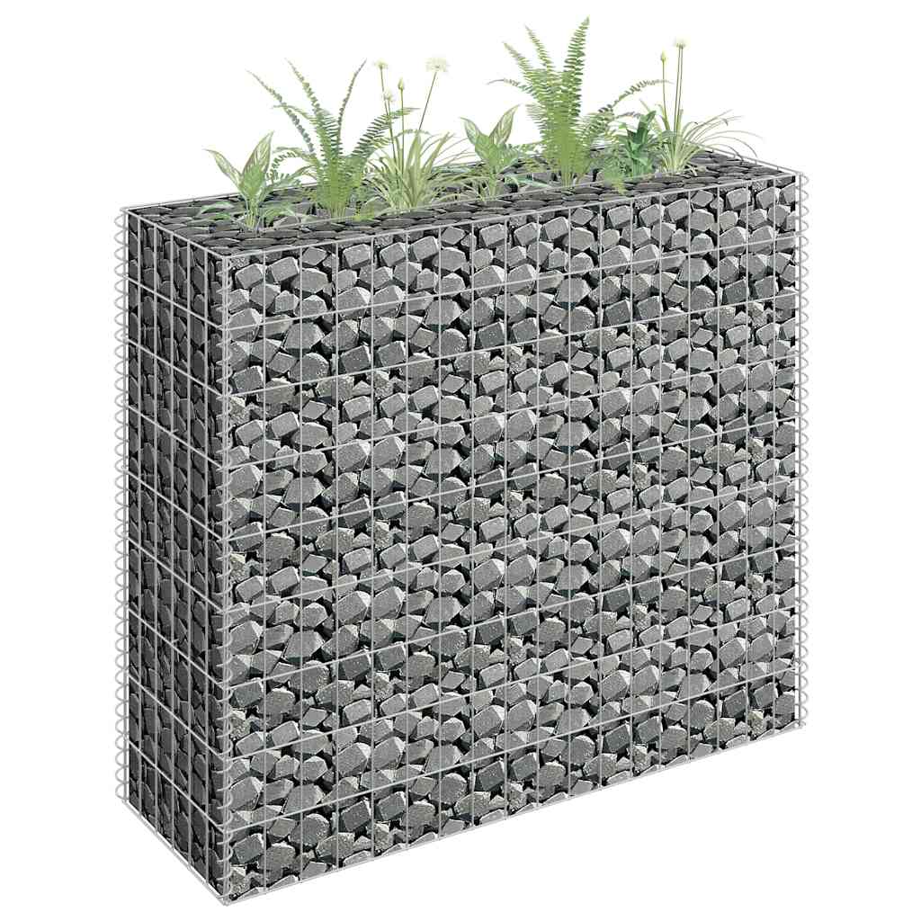 Gabionen-Hochbeet Verzinkter Stahl 180×30×90 Cm