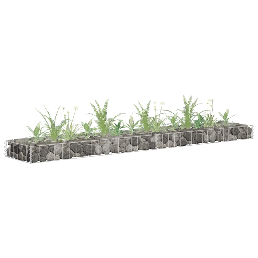 Gabionen-Hochbeet Verzinkter Stahl 180×30×90 Cm