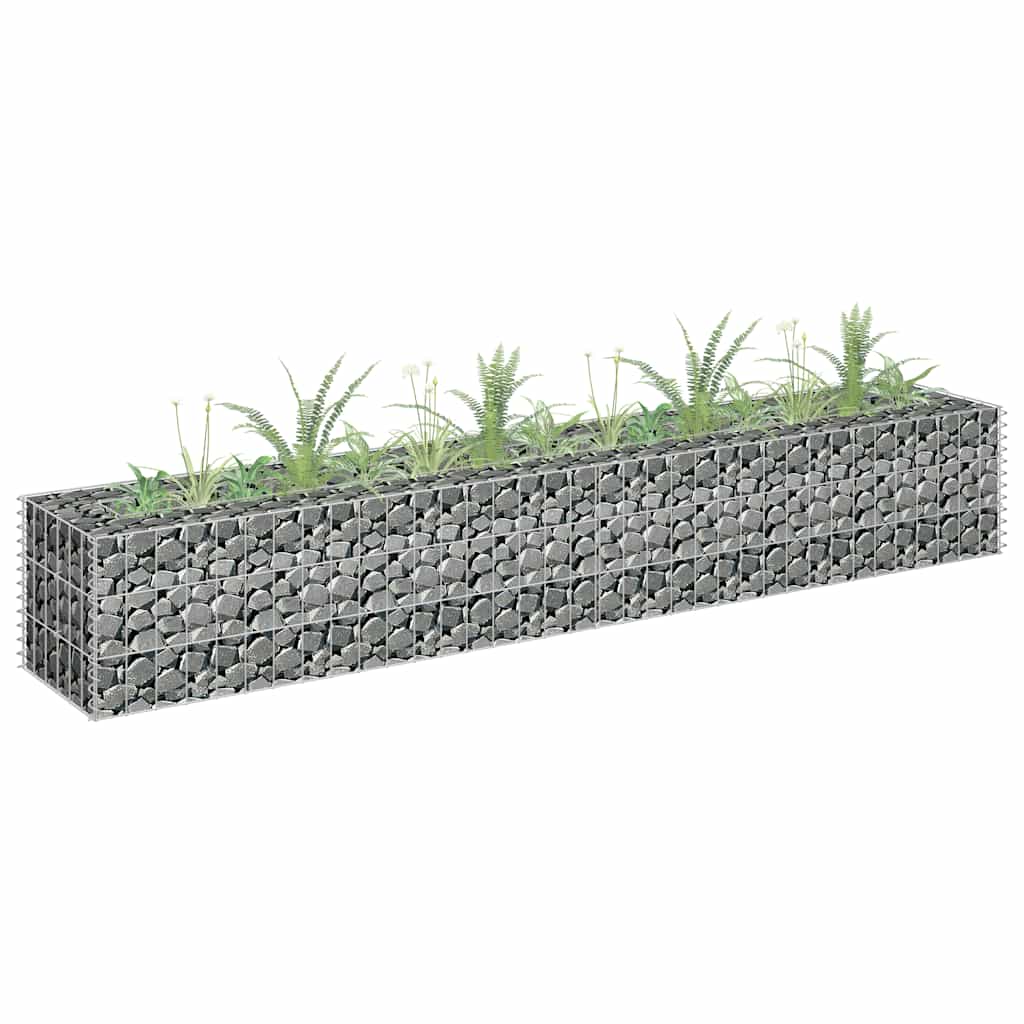 Gabionen-Hochbeet Verzinkter Stahl 180×30×90 Cm