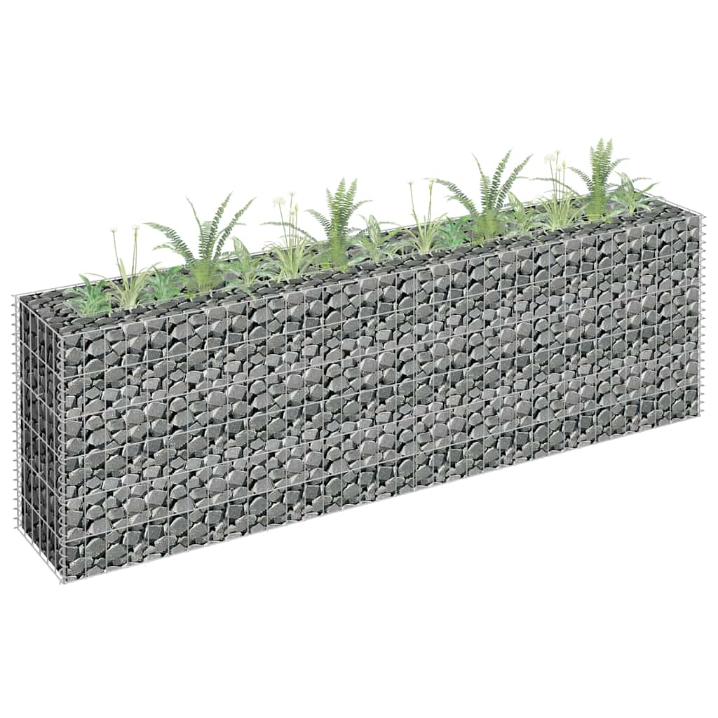 Gabionen-Hochbeet Verzinkter Stahl 180×30×90 Cm