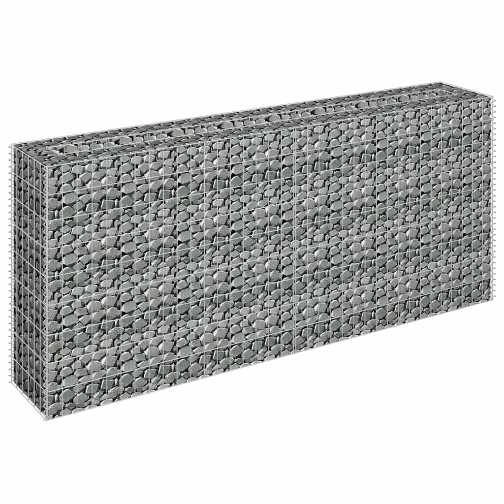 Gabionen-Hochbeet Verzinkter Stahl 180×30×90 Cm