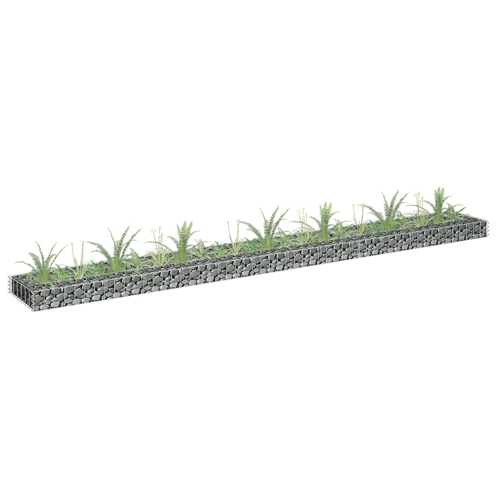 Gabionen-Hochbeet Verzinkter Stahl 180×30×90 Cm