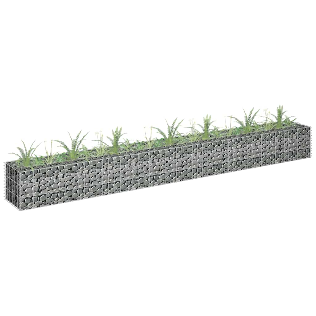 Gabionen-Hochbeet Verzinkter Stahl 180×30×90 Cm